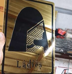 ผลงานป้ายสแตนเลสกัดกรด