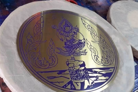 ผลงานป้ายสแตนเลสกัดกรด